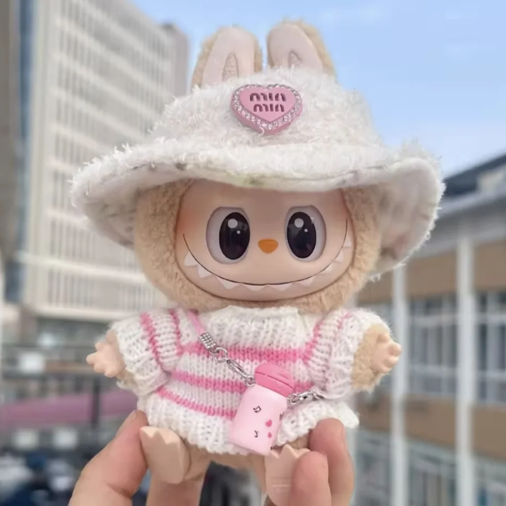 🩷🤍NEW🩷🤍 ADORABLE!! PINK AND CREAM LABUBU 2PC Set With Hat and Sweater ONLY